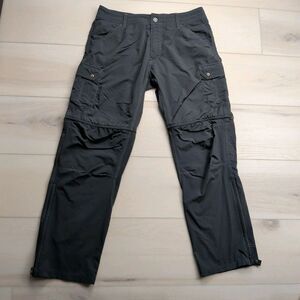 Kuhl Renegade Convertible Pants Mens 36x32 Gray Stealth Hiking Outdoor Nylon